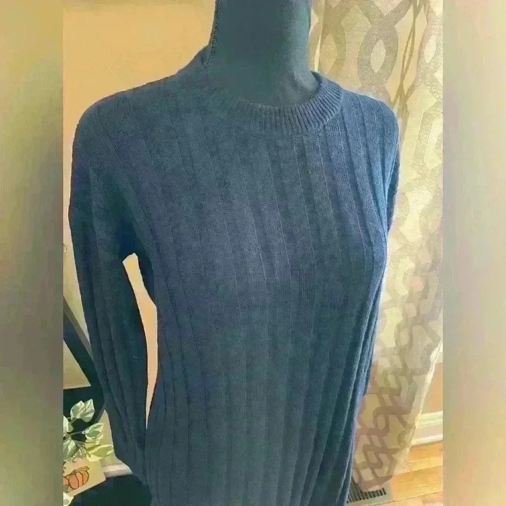 Madewell Resourced Ribbed Midi Black Wool Blend Sweater Dress Womens Sz XXS READ - Picture 2 of 13